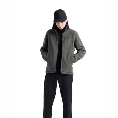 Vest Herschel Supply Co. Men's Guide Fleece Sherpa Full Zip Dark Olive