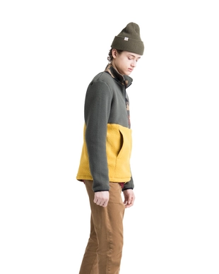 Vest Herschel Supply Co. Men's Guide Fleece Sherpa Full Zip Dark Olive/Arrowwood