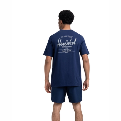 T-Shirt Herschel Supply Co. Men's Tee Sam Classic Logo Peacoat