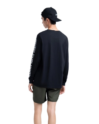 Trui Herschel Supply Co. Men's Long Sleeve Tee Sleeve Print Black White