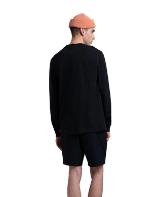 Trui Herschel Supply Co. Men's Long Sleeve Tee Stack Logo  Black Carnelian