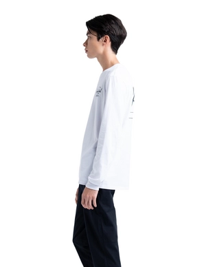Trui Herschel Supply Co. Men's Long Sleeve Tee Classic Logo Bright White Black