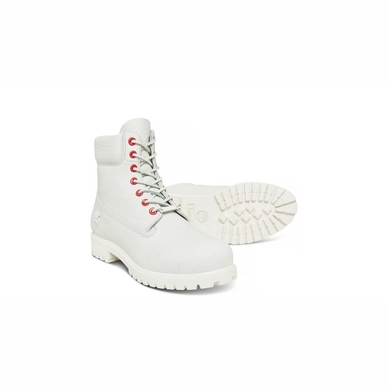 Timberland Mens 6" Premium Boot White Cardinal Exotic