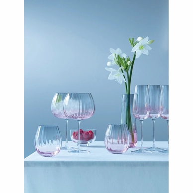 4---Cocktailglas L.S.A. Dusk Balloon Glas Roze Grijs 650 ml (2-Delig)-4