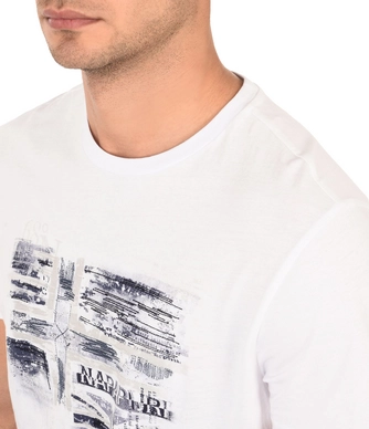T-Shirt Napapijri Men Sancy Bright White