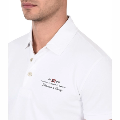 Polo Napapijri Men Elbas Stretch Bright White