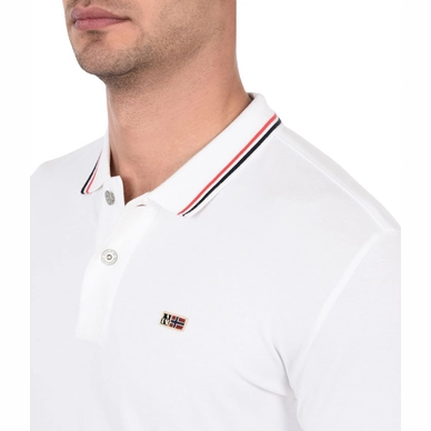 Polo Napapijri Men Taly SS Stripe Bright White