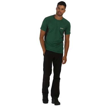 T-Shirt Regatta Mens Virda Hunter Green/Seal Grey