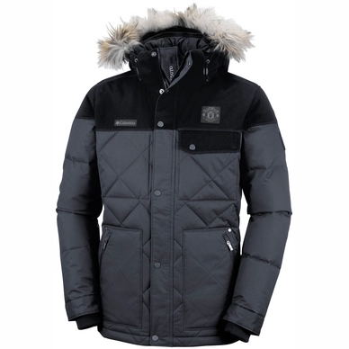 Winter Jacket Columbia Men Barlow Pass 550 Turbodown Quilted MU Black Outdoorsupply