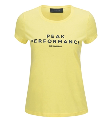 T-shirt Peak Performance Women Logo Tee Short-Sleeved True Yellow