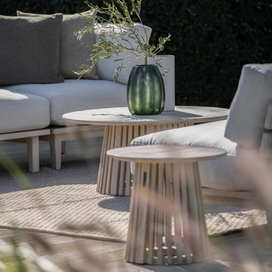 4---2023 M&L aged teak Rider lounge - Lasse side table - Lasse coffee table detail(2)