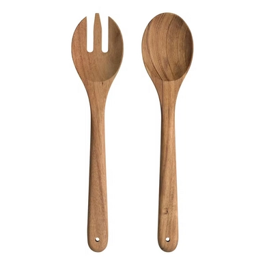 Posate da insalata Leonardo Matera 30 cm, 2 pezzi, Legno di Acacia