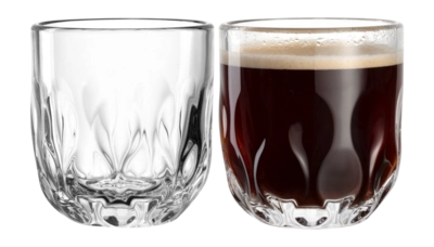 Tazza caffe in vetro Leonardo Gocce 220 ml, Set da 2, Tipo 3