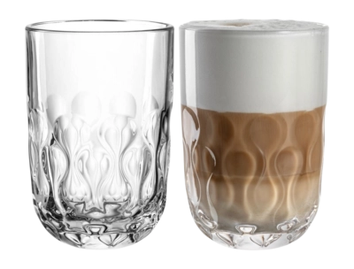 Latte Macchiato Glas Leonardo Gocce 2 390ml (Set van 2)
