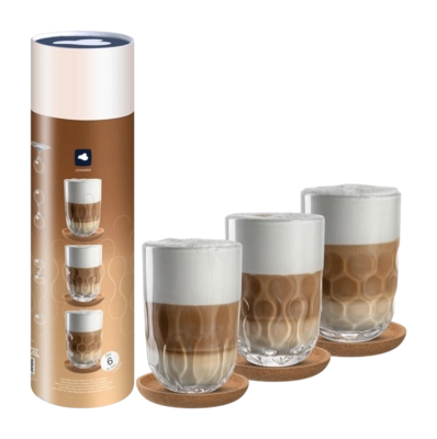 Latte Macchiato Glas Leonardo Gocce 390ml (Set van 6)