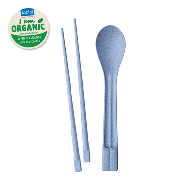 Bestekset Koziol Dynasty Chopsticks en Lepel Set Organic Blue