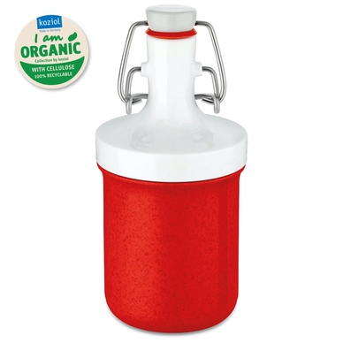 Waterfles Koziol Plopp To Go Mini 200 ml Organic Red