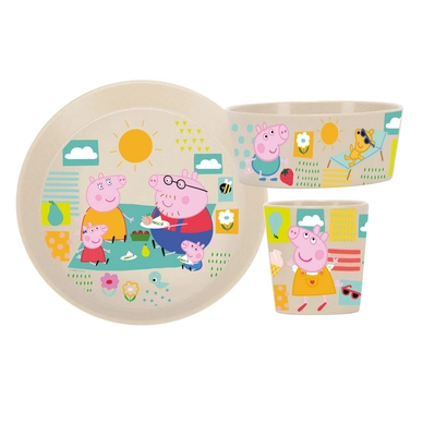 Geschirr Koziol Bio-Circulair Connect Peppa Pig Weiß (3-teilig)