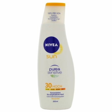 Crème solaire Nivea Sun Lotion Pure&Sensitive + Aloe Vera Factor 30