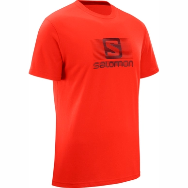 T-Shirt Salomon Men Blend Logo SS Fiery Red
