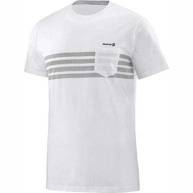 T-Shirt Salomon Men Color Block SS White