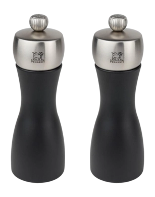 Moulin Sel et Poivre Peugeot Fidji Mat Black Inox 15 cm (Ensemble de 2)