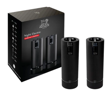 Salt and Pepper Mill Peugeot Gift Box Matte Black 15 cm
