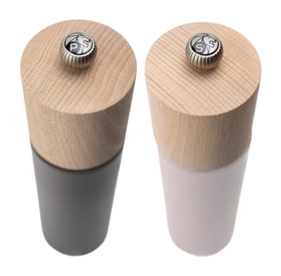 Salt and Pepper Mill Peugeot With Filling Funnel One Shot Grey 21 cm