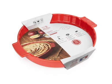 2---APPOLIA plat à tarte rouge 30 cm 60350 fourreau