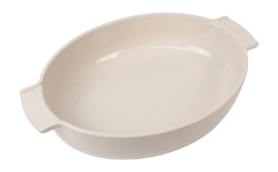 Pirofila ovale in ceramica Peugeot Appolia 40 x 34,5 x h 7,5 cm / 4,5 L, Bianco Ecru