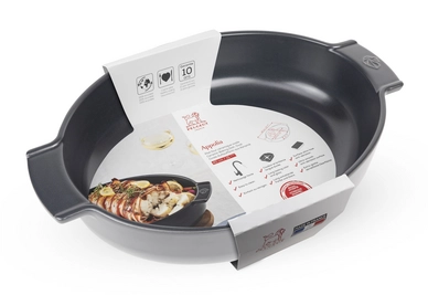 2---APPOLIA plat ovale ardoise 40 cm 60565 + fourreau