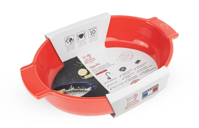 2---APPOLIA plat ovale rouge 31 cm 60596 fourreau