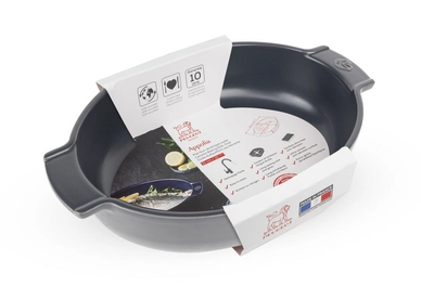 2---APPOLIA plat ovale ardoise 31 cm 60602 fourreau