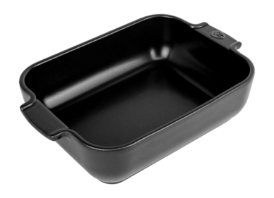 Plat à Four Peugeot Rectangulaire Céramique Satine Black 25 cm