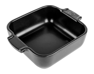 Oven Dish Peugeot Square Ceramic Satin Black 22 cm