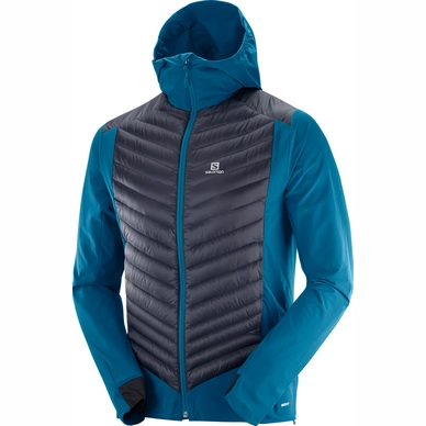 Jacke Salomon Haloes Down Hybrid Hoodie Moroccan Blue Graphite Herren