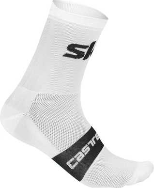 Fietssok Castelli Men Sky Free 12 Sock White Black TDF