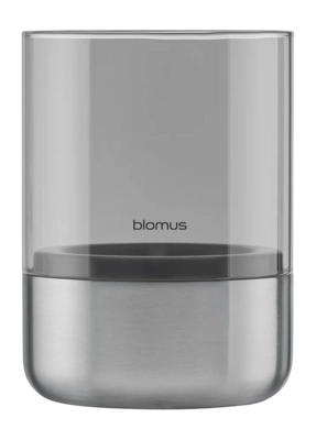 Photophore Blomus Calma Stainless Steel Matt Glass Smoke Small