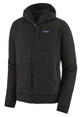 Gilet Patagonia Men R1 Full Zip Hoody Black