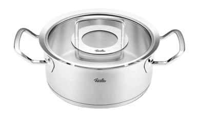 Casserole Fissler Original Profi Collection Bas avec Couvercle en Verre Acier Inox 20 cm