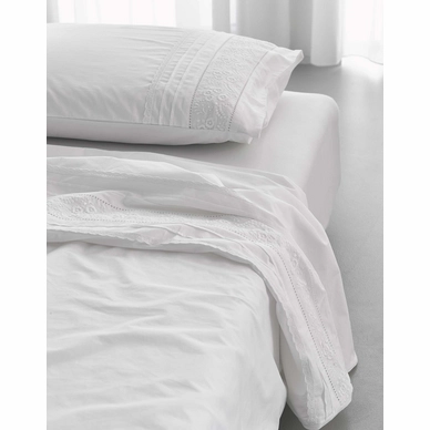 Taies d'oreiller Essenza Avery White Percale (65 x 65 cm)
