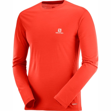 Longsleeve Salomon X Wool LS Feuerrot Herren