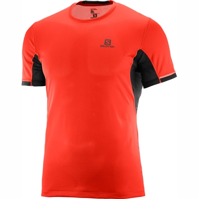 T-Shirt Salomon Men Agile + SS Fiery Red Herren