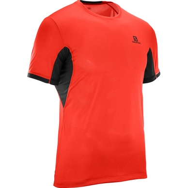 T-Shirt Salomon Men Agile + SS Fiery Red