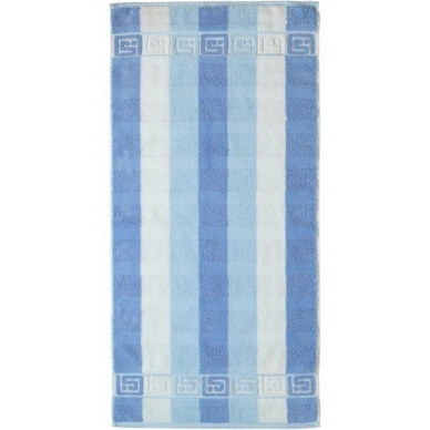Handdoek Cawö Classic Block Stripes Medium Blue (Set van 3)
