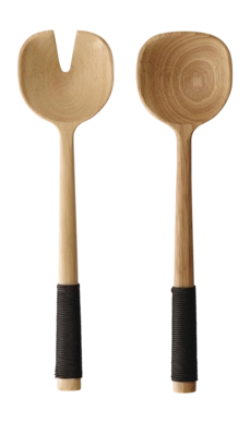 Couverts à Salade ASA Selection Wood Nylon Poignée 24 cm
