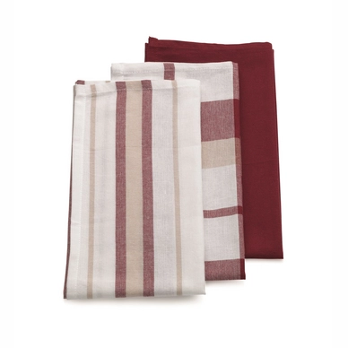 Geschirrtuch Kela Pasado Rood (3er Set)