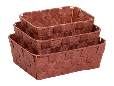 Storage Basket Kela Alvaro Orange (Set of 3)