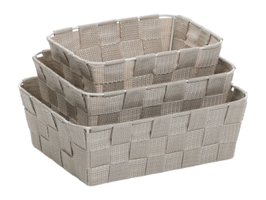 Storage Basket Kela Alvaro Silver (Set of 3)