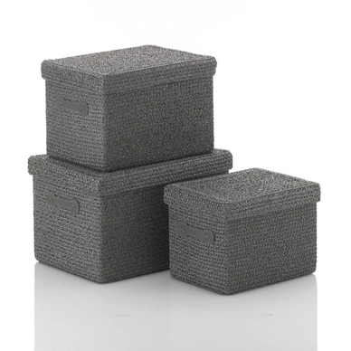 Mand Kela Grijs 30 x 22 x 22 cm